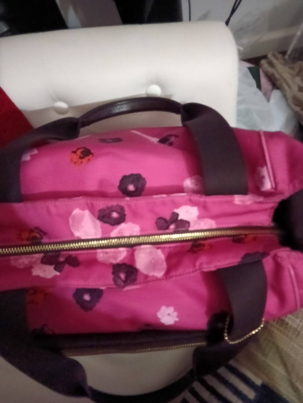 Coach Court Halftone Floral Tote Confetti Pink E2111- C5670 - Picture 6 of 15